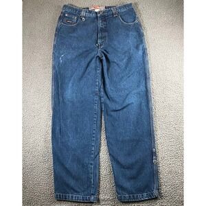 Vintage Lugz Jeanz Mens 38 Baggy Relaxed Fit Denim‎ Blue Streetwear 90s